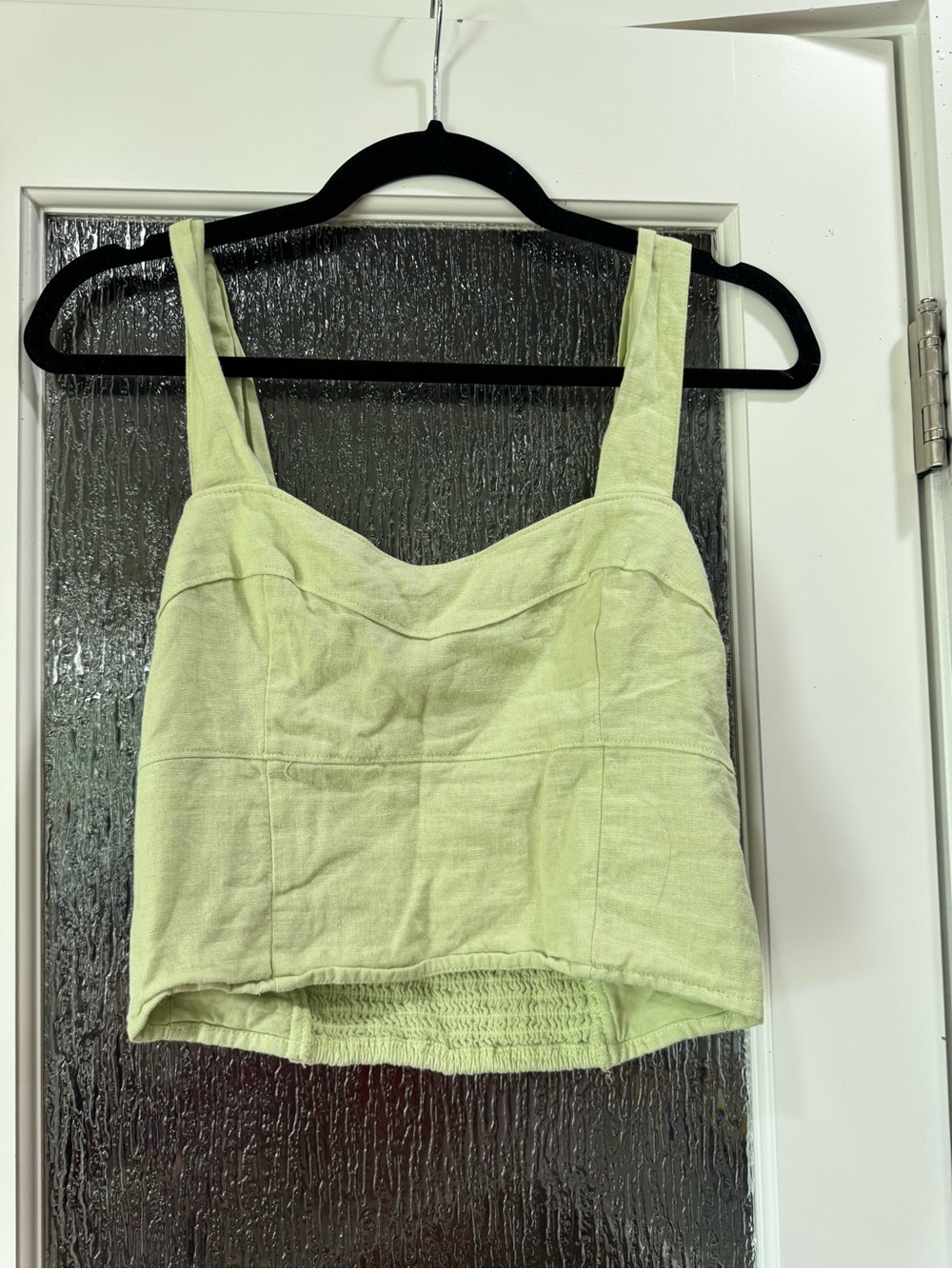 Abercrombie & Fitch Light Lime Sweetheart Crop Top